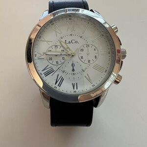 L&Co. Silver and Black Watch